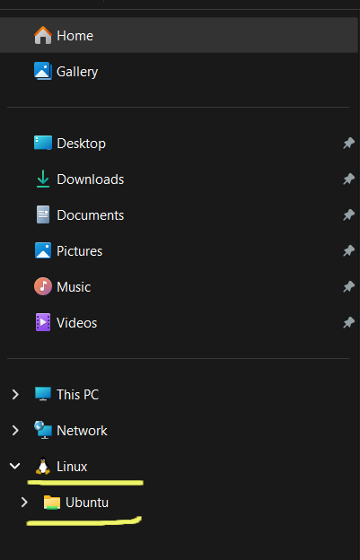 Linux in File Explorer