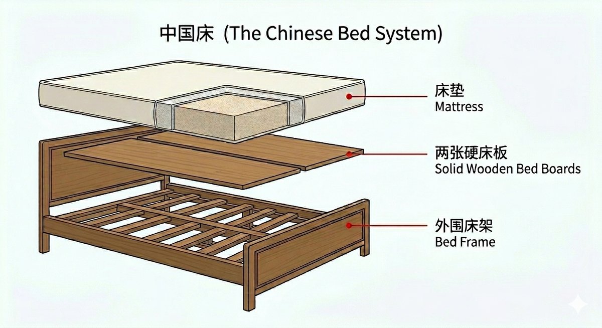 How Chinese bed frames are typically set up