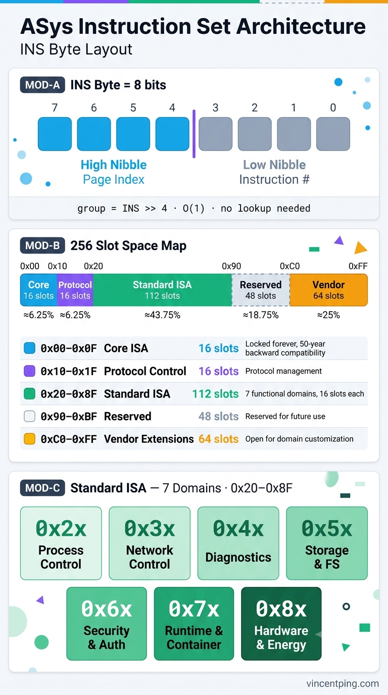 ASys Instruction Set — INS Byte Layout
